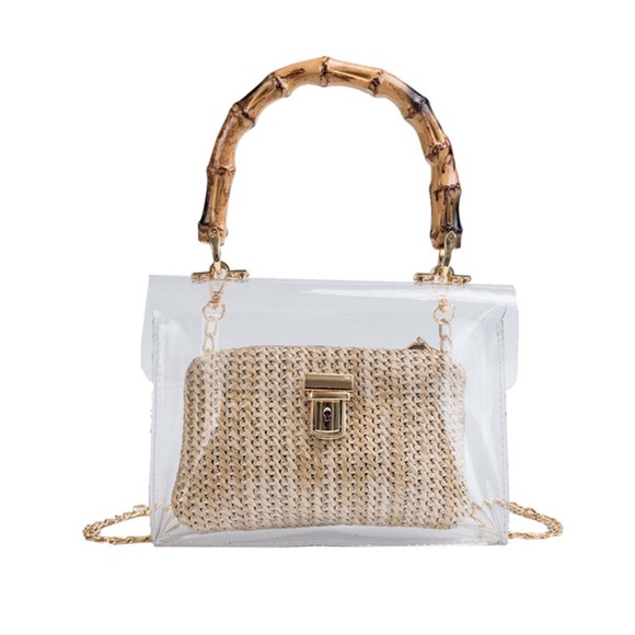 Siesta Key Transparent 2 Piece Cross Body Bag - Picture 2 of 5